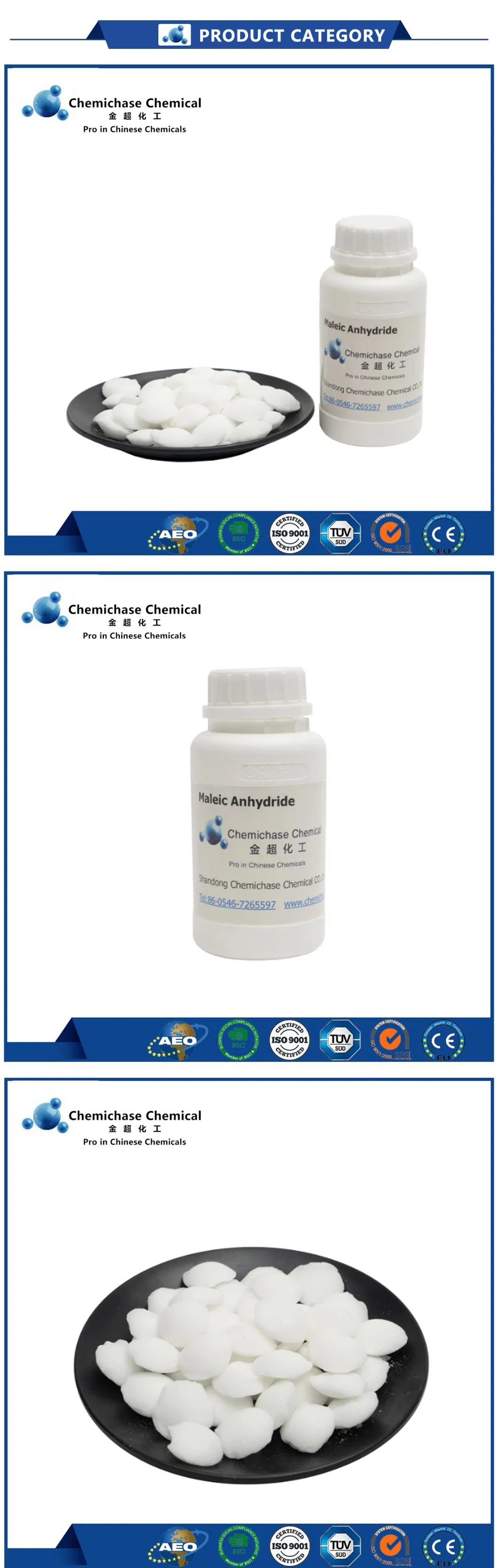 Competitive Price and Fast Delivery 99.5% Min CAS No 108-31-6 Organic Chemical Raw Materials Maleic Anhydride